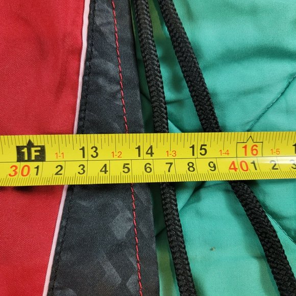 Nike Draw String Backpack Adults Red Black Travel Gym Casual Lightweight - Picture 7 of 9